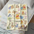 Personalized Winnie the Pooh Blanket Custom Name | Tigger Piglet Eeyore Baby Shower Gift Sherpa Fleece Toddler Nursery Decor Birthday Boy