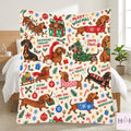 Dachshund Christmas Blanket, Funny Wiener Dog Holiday Throw, Cute Christmas Dog Mom Blanket, Christmas Doxie Gift, Dog Lovers Gift