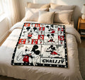 Personalized Mickey Mouse Collage Blanket, Custom Name Soft Throw (Flannel)