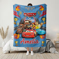 Personalized Racing Car Blanket, Custom Name Kids Blanket, Speed Car Nursery Blanket, Boys Birthday Gift, Racing Theme Baby Shower Gift