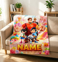 Personalized Wreck-It Ralph Fleece Blanket, Custom Name, Retro Pixel Game Throw