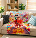 Personalized Wreck-It Ralph Fleece Blanket, Custom Name, Retro Pixel Game Throw