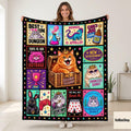 Funny Dungeon Crawler Carl Blanket, Princess Donut and Mongo Throw, LitRPG Book Lover Gift, Fantasy Reader Blanket, Christmas Gift Idea