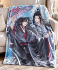 Personalized Mo Dao Zu Shi Flannel Blanket, Wei Wuxian Lan Wangji Art (Custom Name)
