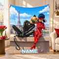 Personalized Superhero Adventure Flannel Blanket, Custom Name Cozy Throw Blanket, Kids Room Decor Gift