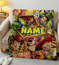 Personalized Toy Story Fleece Blanket – Custom Name Kids Throw (Birthday Gift)