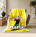 Popeye muscle pose print cartoon blanket cool kids blanket car blanket Customized name air conditioning blankets holiday gift