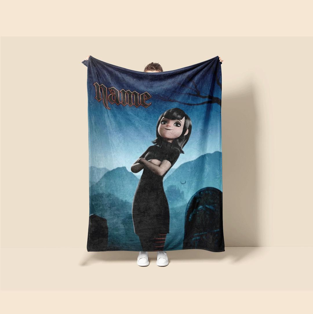 Hotel Transylvania Mavis solo print cartoon blanket lovely single blanket portable blanket Customized name nap blankets souvenir gift