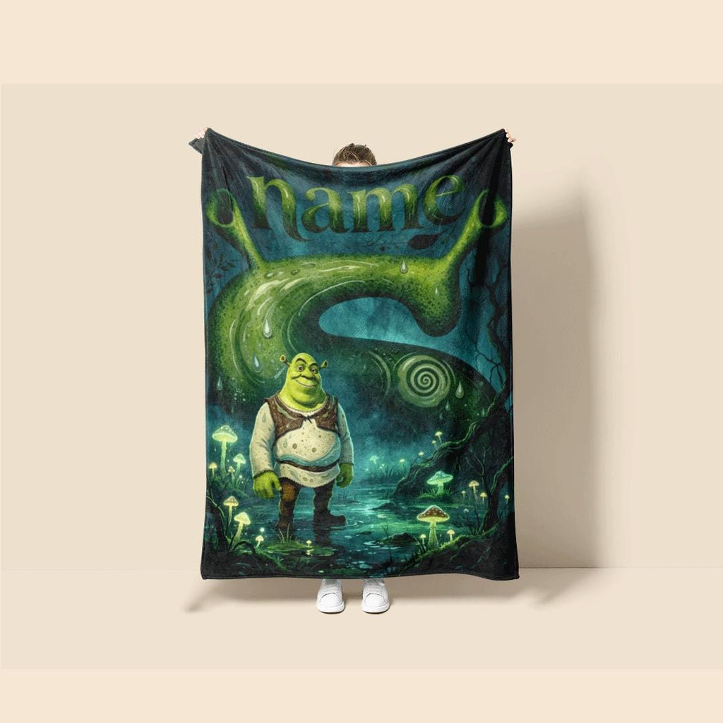 Shrek dark forest print cartoon blanket cool kids blanket hotel blanket Customized name air conditioning blankets holiday gift