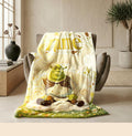 Shrek meadow cloud print cartoon blanket warm travel portable blanket car blanket Customized name lunch break blankets keepsake gift