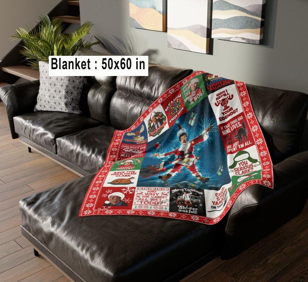Clark National Christmas Vacation Fleece Blanket, Family Christmas Movie Throw, Clark Family Xmas, Gift for Movie Lovers, Funny Holiday