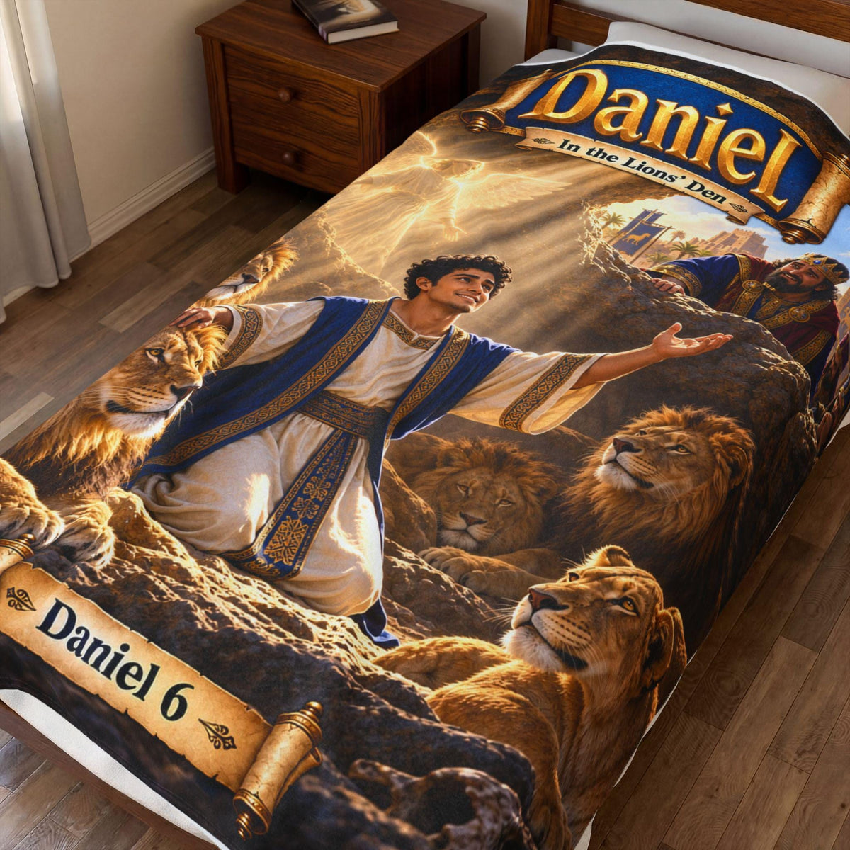 Daniel in the Lions' Den Blanket | Bible Story, Faith Hero