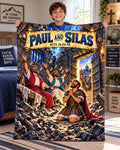 Paul and Silas Bible Story Blanket | Acts 16:25-34 Christian Kids Gift