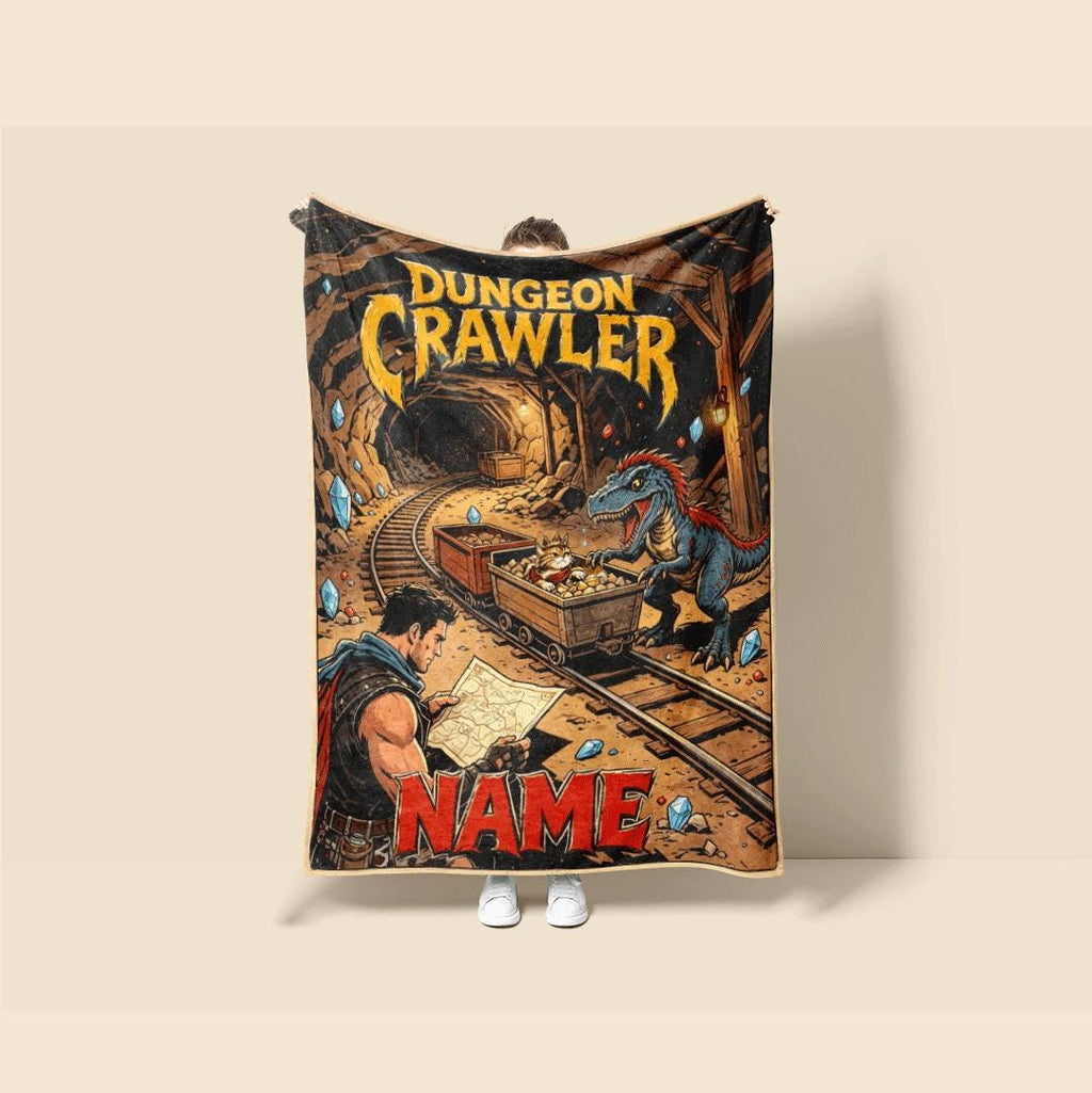 Dungeon Crawler mine comic print single blanket dorm blanket portable blanket Customized name sofa blankets birthday gift