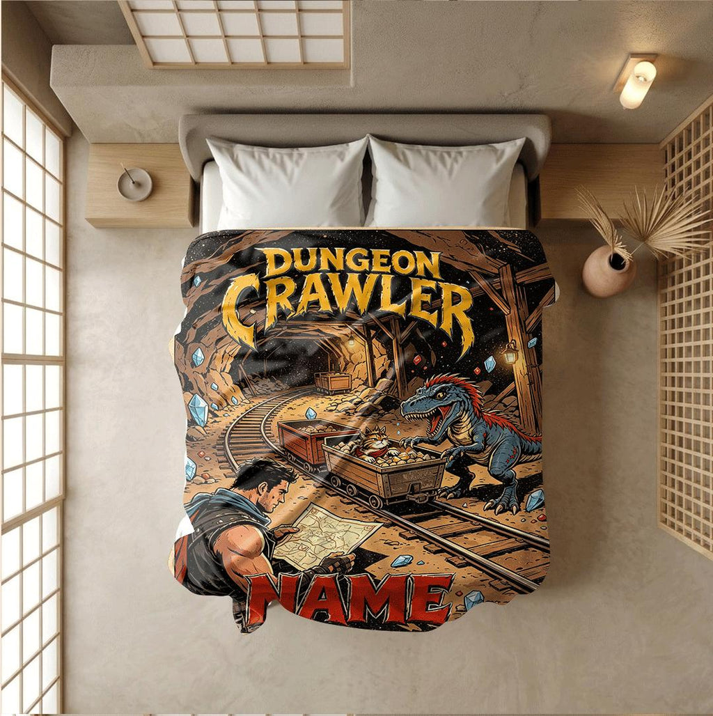 Dungeon Crawler mine comic print single blanket dorm blanket portable blanket Customized name sofa blankets birthday gift