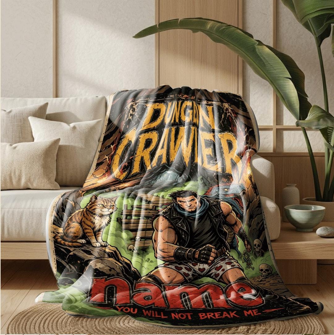 Dungeon Crawler cave comic print single blanket dorm blanket portable blanket Customized name sofa blankets birthday gift decor