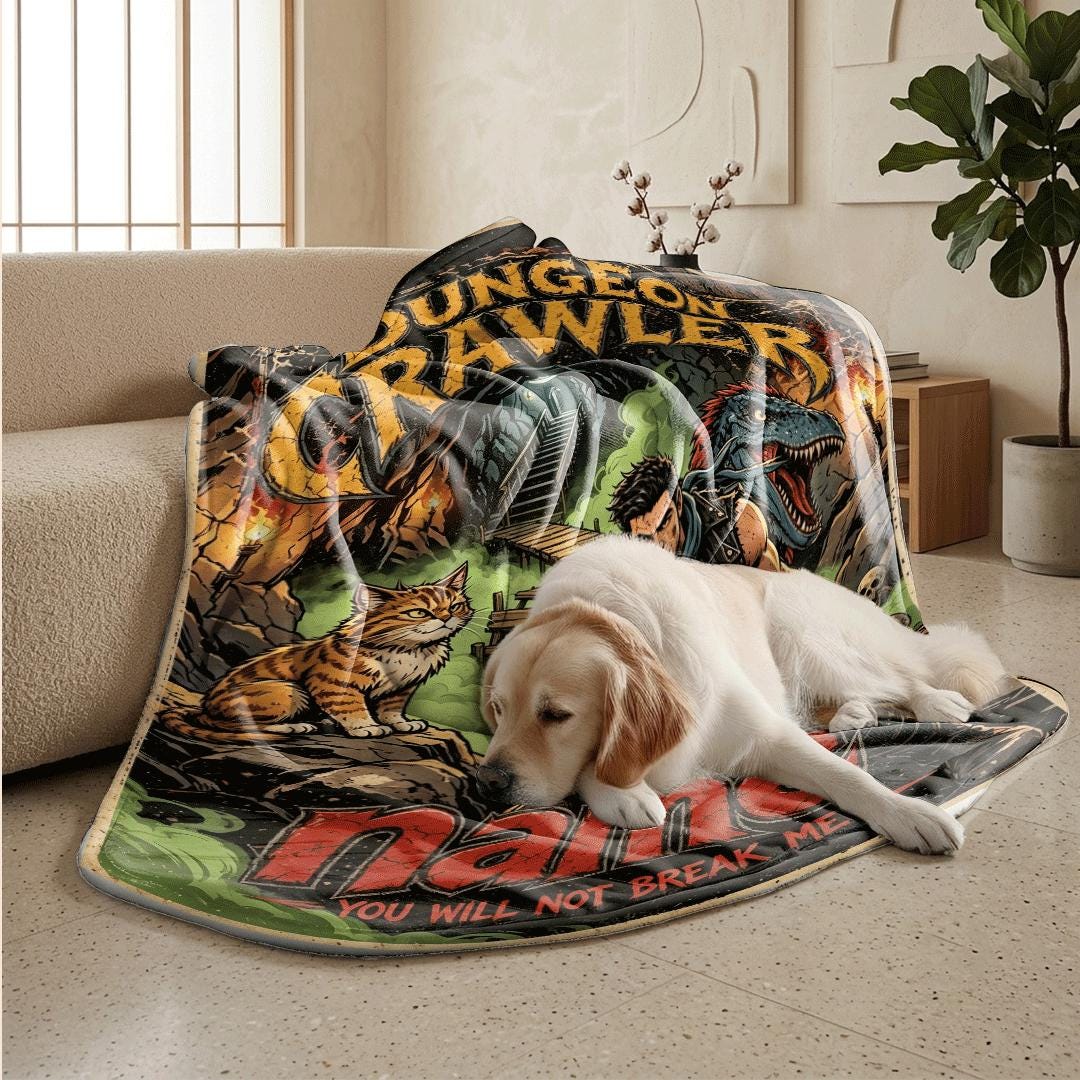 Dungeon Crawler cave comic print single blanket dorm blanket portable blanket Customized name sofa blankets birthday gift decor