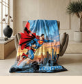 Superman city flight print single blanket dorm single blanket hotel blanket Customized name lunch break blankets surprise gift