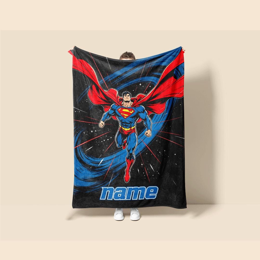 Superman cosmic hero print children blanket dorm blanket pet blanket winter warm blankets holiday gift