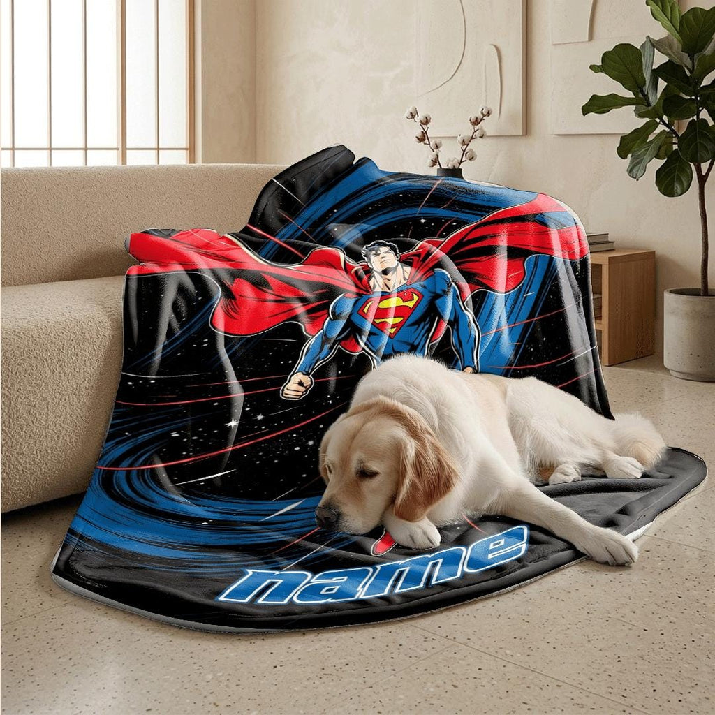 Superman cosmic hero print children blanket dorm blanket pet blanket winter warm blankets holiday gift