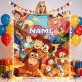 Toy Story Woody Buzz Blanket Custom Name, Personalized Flannel Throw Blanket, Disney Pixar Inspired Kids Gift, Cozy Fleece Blanket