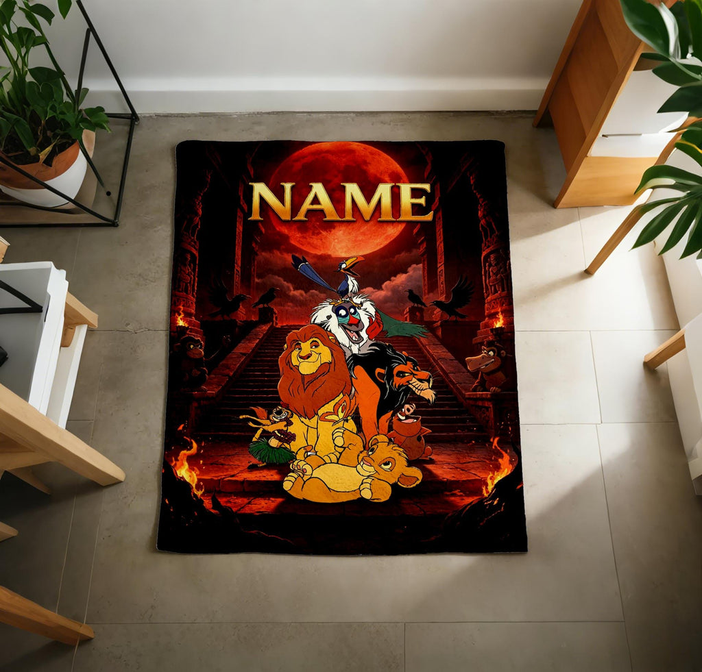 Personalized Lion King Blanket Soft Throw Custom Name Child Keepsake Gift