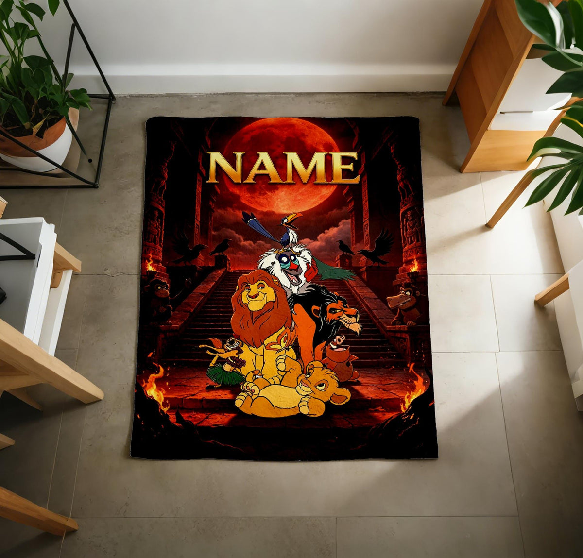 Personalized Lion King Blanket Soft Throw Custom Name Child Keepsake Gift