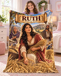 Ruth Bible Story Blanket | Christian Girl Gift, Faithful Hero Illustration