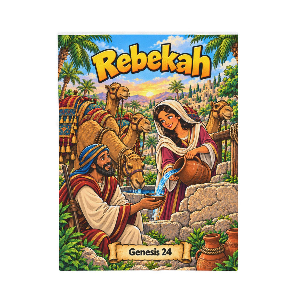 Rebekah Bible Hero Blanket | Genesis 24 Christian Kids Room Decor