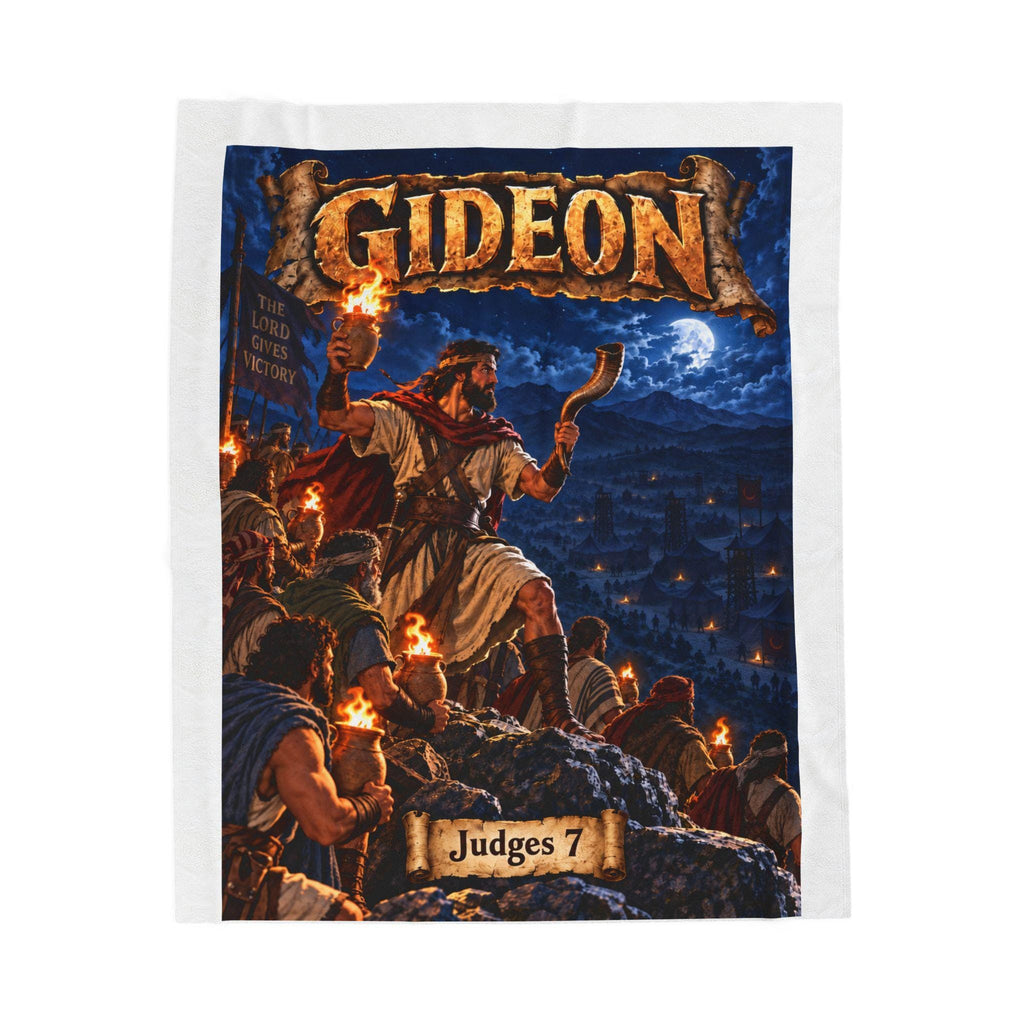 Gideon Bible Hero Blanket | Judges 7 Comic-Style Design