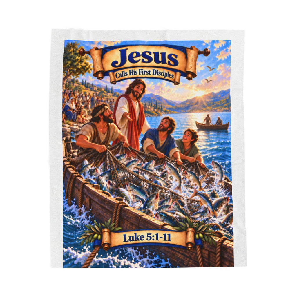 Jesus Calls Disciples Blanket | Miraculous Catch of Fish (Luke 5:1-11)