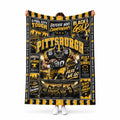 City Pride Football Fan Blanket Soft Throw Flannel Fleece Skyline Stadium Gift for Him Her
