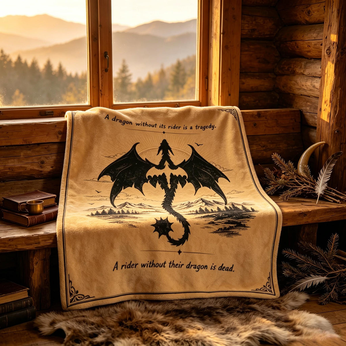 Fourth Wing Tapestry, Dragon Rider Blanket, Empyrean Series Art, Fantasy Wall Hanging, Bookish Gift