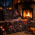 Midnight Margarita Flannel Blanket, Witchy Gothic Throw, Dark Academia Cozy Plush, Magical Home Decor, Gift for Her, Soft Fall Fleece