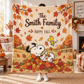 Cute Dog Micro Fleece Blanket, Fall Halloween Blanket, Autumn Cozy Blanket, Pumpkin Season Blanket, Cute Animal Blanket,Warm Home Decor Gift