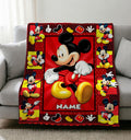 Mickey Blanket Soft Throw Custom Name Memory Gift