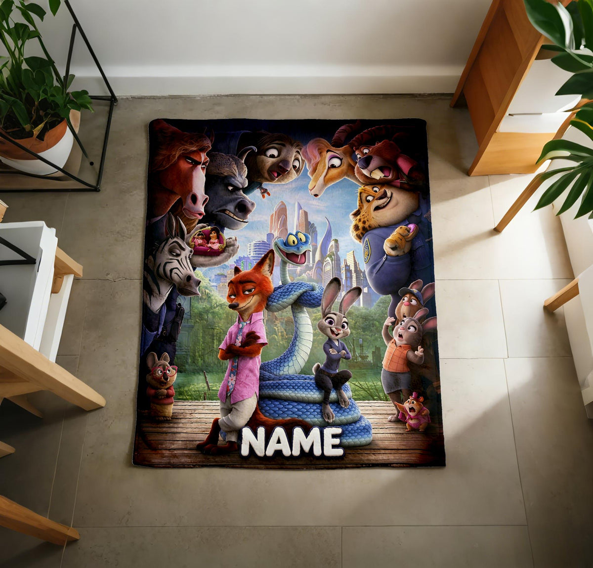 Zootopia Blanket Soft Throw, Full Character Collage, Gift For Cartoon Loving Kids