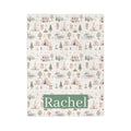 Personalized Camping Pattern Blanket | Velveteen Microfiber Blanket