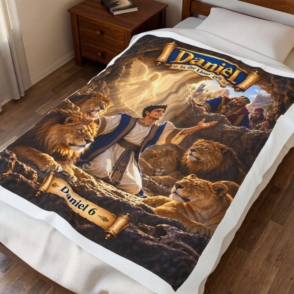 Daniel in the Lions' Den Blanket | Bible Story, Faith Hero