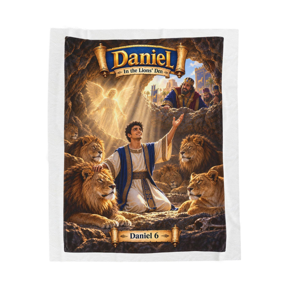Daniel in the Lions' Den Blanket | Bible Story, Faith Hero