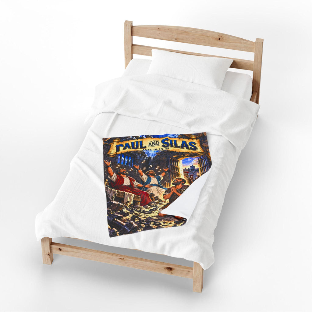 Paul and Silas Bible Story Blanket | Acts 16:25-34 Christian Kids Gift