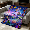 Toy Story Blanket Soft Throw Custom Name, Galaxy Themed Kid Birthday Gift